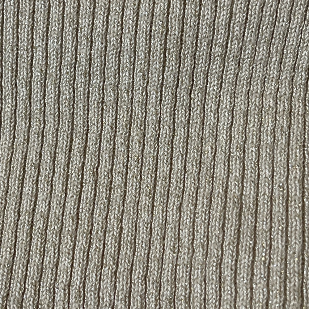 INTEMPO Cold Shoulder, Long Sleeve, Turtleneck Champagne Sweater. Medium New - Picture 2 of 13